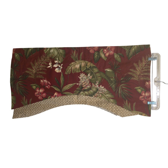 Thomasville X 2 Tropical Window Valance's Width Across 72" Length 19.125" - Picture 1 of 9